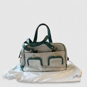 Coach Ellie Satchel Bleeker Street 2008 White & Blue Limited Release No. 138